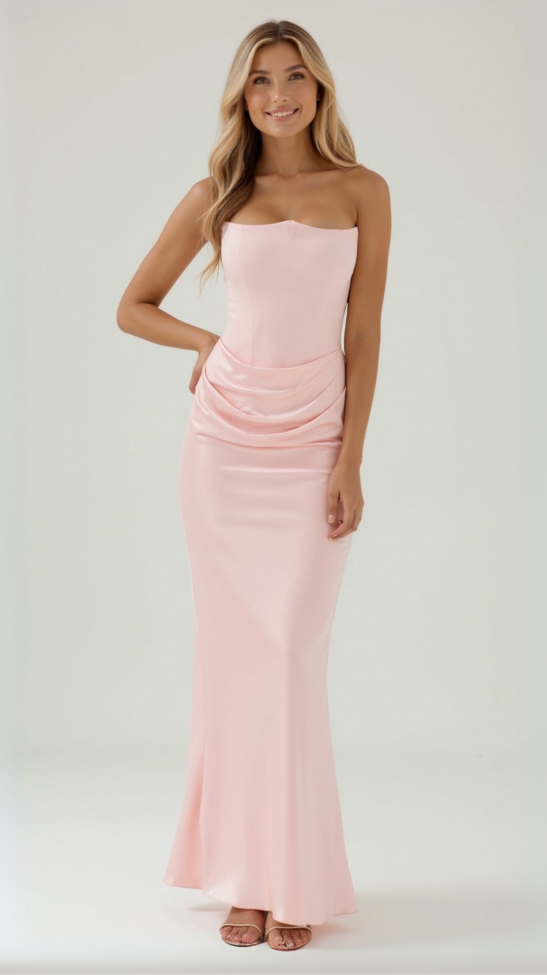 Florena | Women's maxi wedding dress with elegant column silhouette