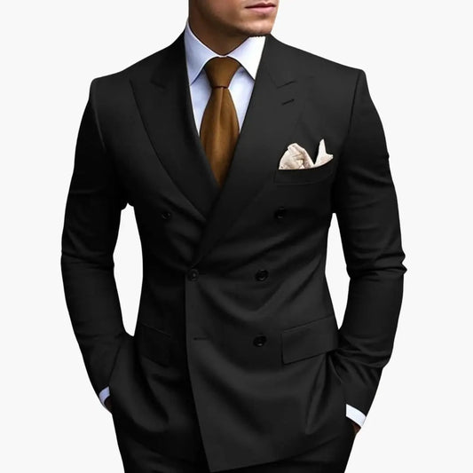 Fabian | Costume de mariage pour homme avec revers et design croisé