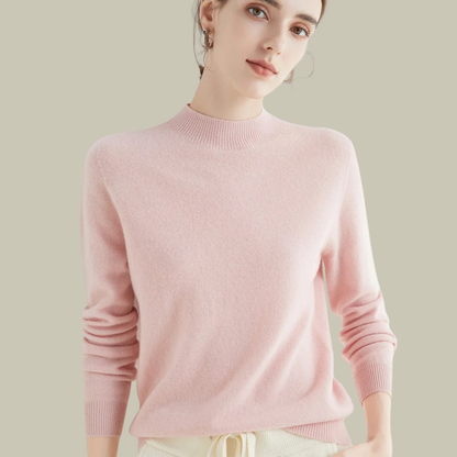 Ivania | Jersey de lana merino con cuello alto para mujer