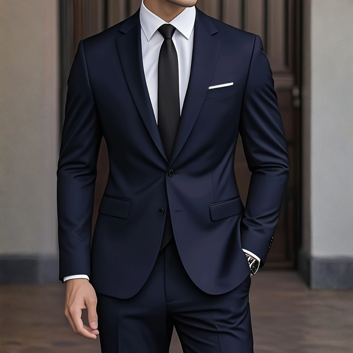 Alonso | Traje para hombre con chaqueta entallada y cierre de botones