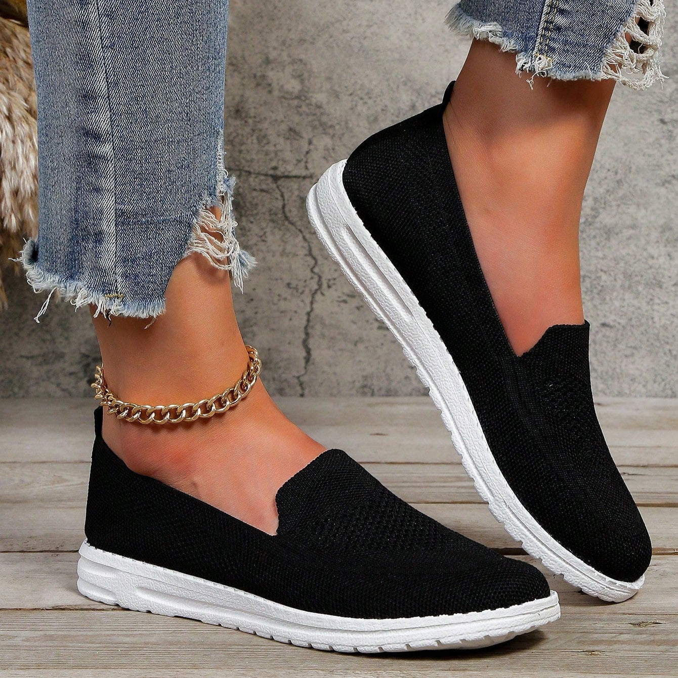 Claria | Baskets décontractées femme sans lacets en tissu respirant