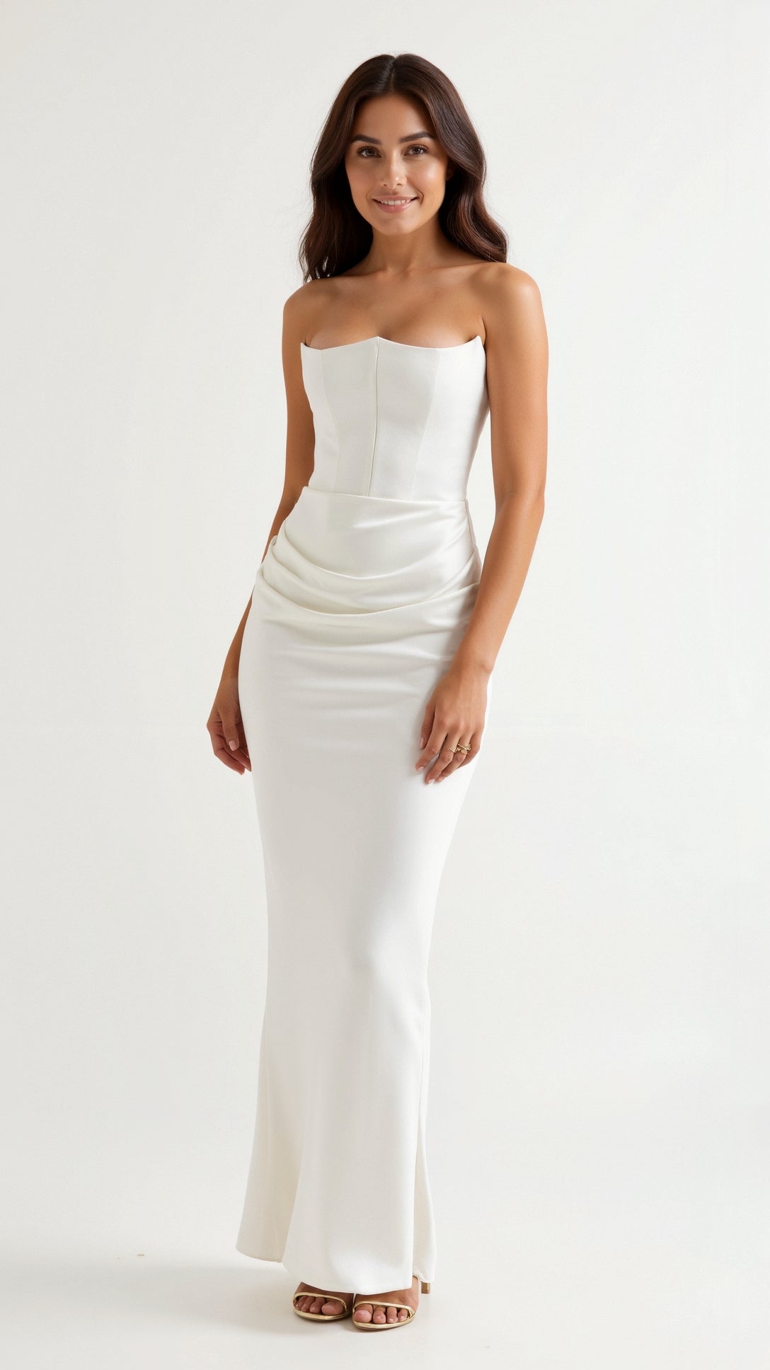 Florena | Women's maxi wedding dress with elegant column silhouette