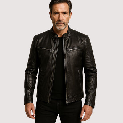 Mark | Chaqueta Biker Ajustada con Cremallera