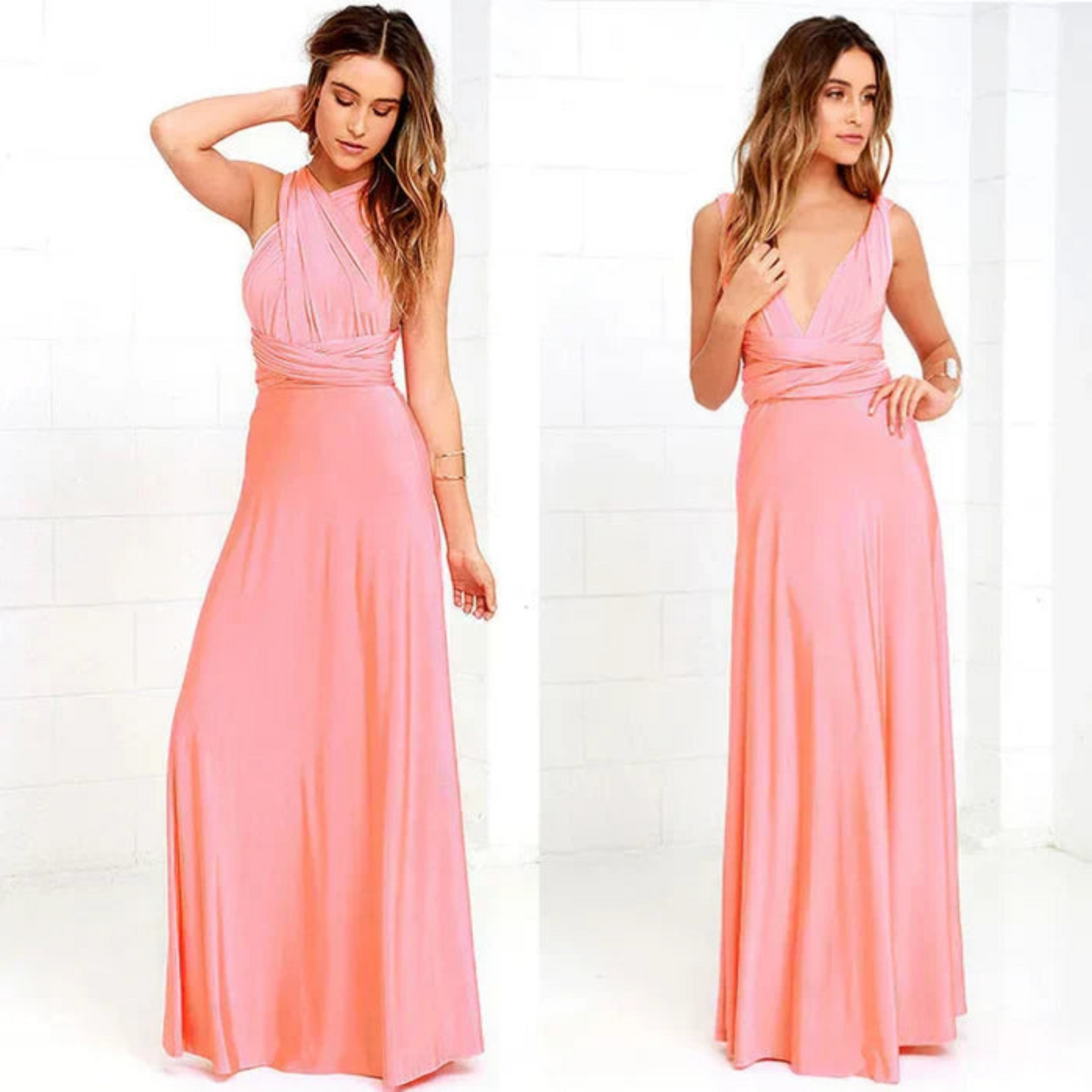 Elena | Robe longue dos nu avec un design polyvalent