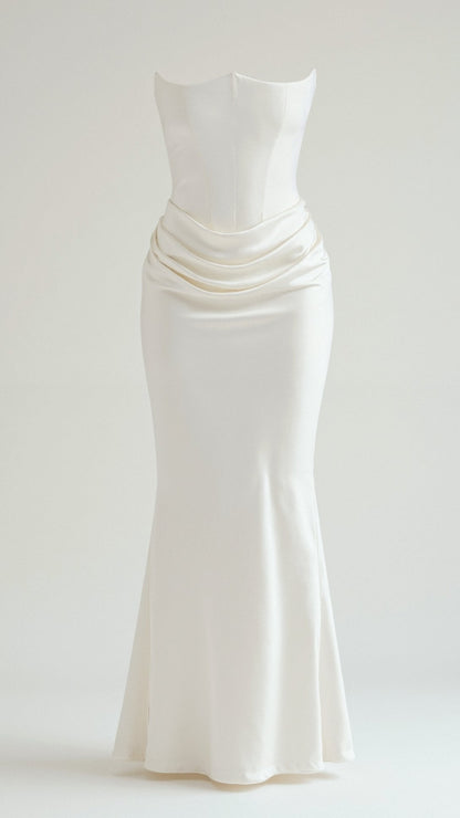 Florena | Women's maxi wedding dress with elegant column silhouette