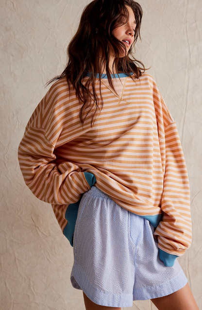 Elisa | Women's Striped Round Neck Spring Sweater