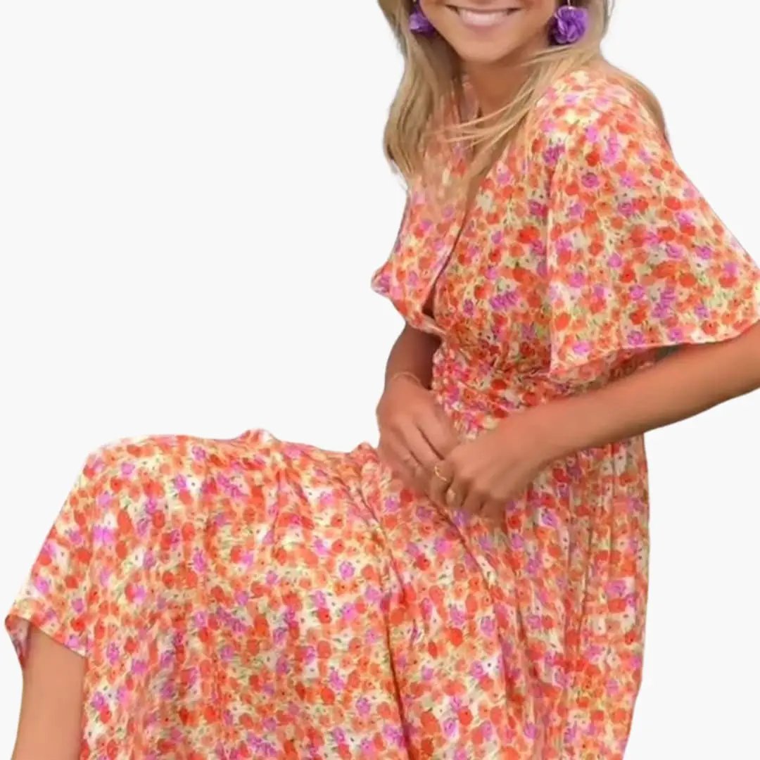 Antonia | Vestido maxi para mujer cruzado con cuello en V