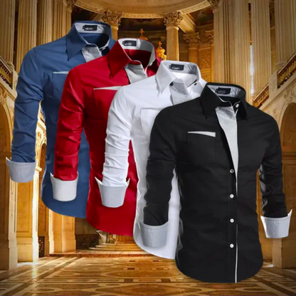 Andrés | Long-sleeved shirt with button closure and classic collar