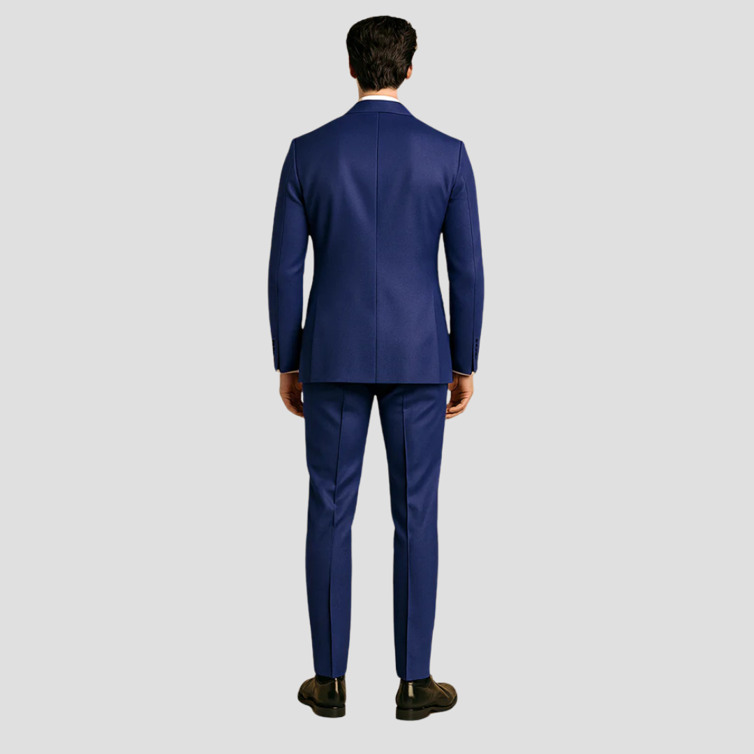 Alberto | Traje de tres piezas para hombre con corte slim y chaqueta esmoquin