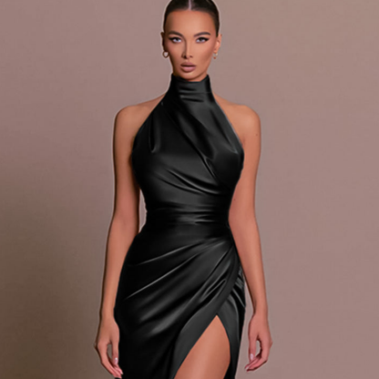 Amelía | Vestido Largo Elegante para Mujer con Abertura Lateral