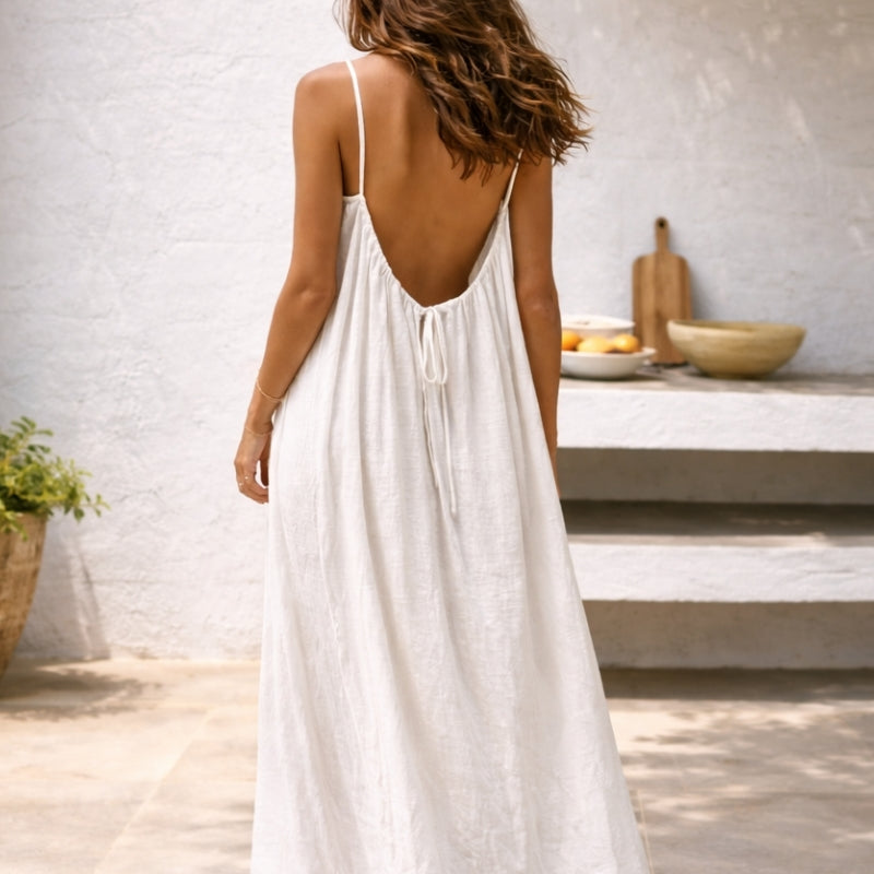 Trinidad | Vestido maxi para mujer con tirantes finos y corte suelto