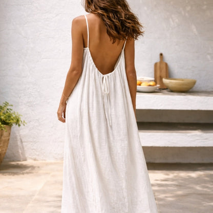 Trinidad | Vestido maxi para mujer con tirantes finos y corte suelto