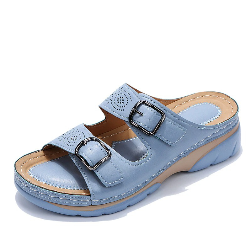 Helena | Sandales orthopédiques femme à double boucle et design ouvert