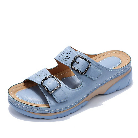 Helena | Sandales orthopédiques femme à double boucle et design ouvert