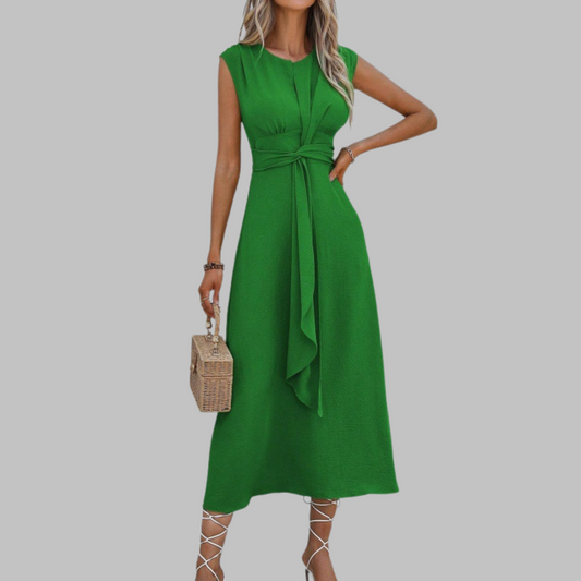 Zanira | Elegant sleeveless maxi dress with round neckline