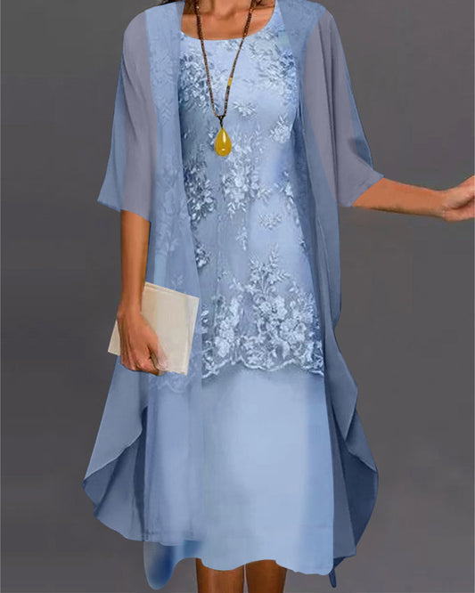 Kaelina | Ensemble robe en mousseline de soie | Set