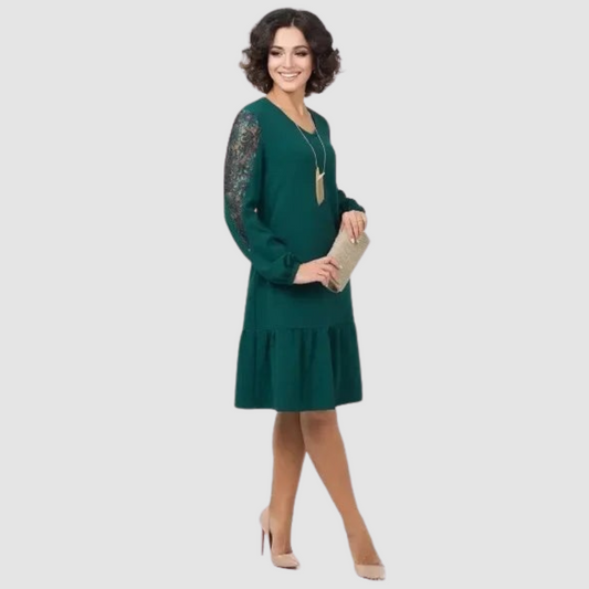Lorea | Robe Midi à Manches Longues et Coupe Ample pour Femme