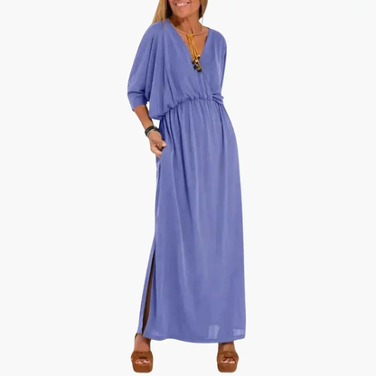 Pilar | Women's dress with V-neck and long design