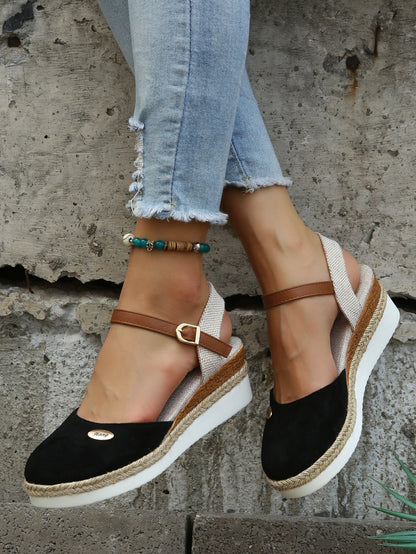 Gracia | Women's platform espadrilles with metallic detail