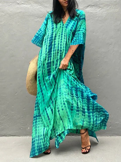 Katy | Vestido caftán largo de verano para mujer