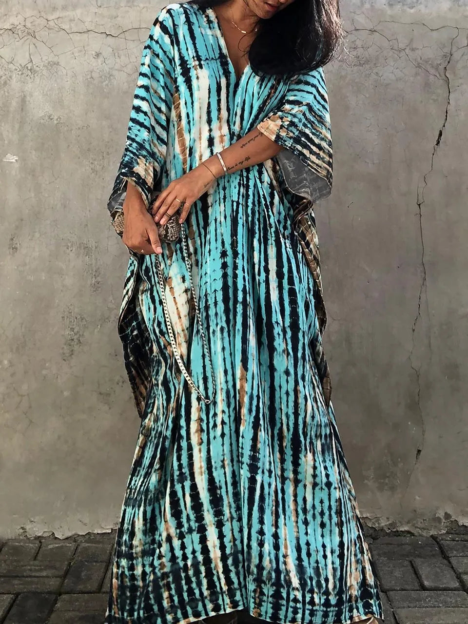 Katy | Vestido caftán largo de verano para mujer