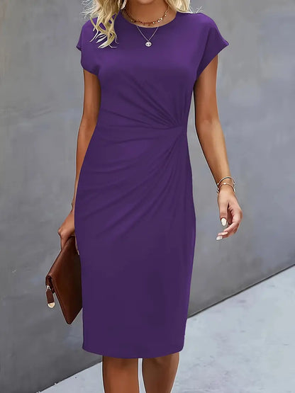 Odette | Classic fitted short-sleeve dress