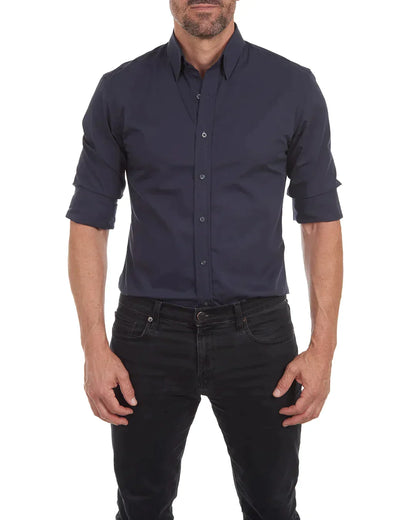 Mateo | Long-sleeve shirt with zip-up classic collar
