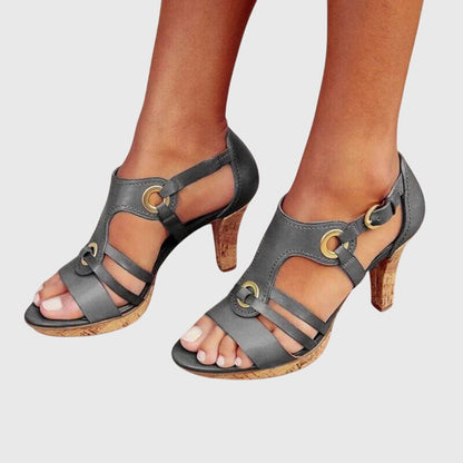 Eloísa | Tacones ortopédicos con tiras y tacón medio