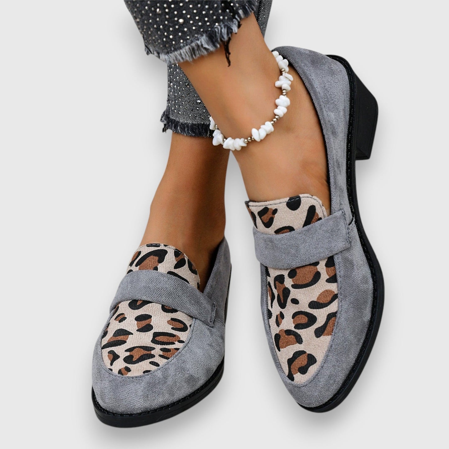 Brunela | comfortable leopard print loafers and design
