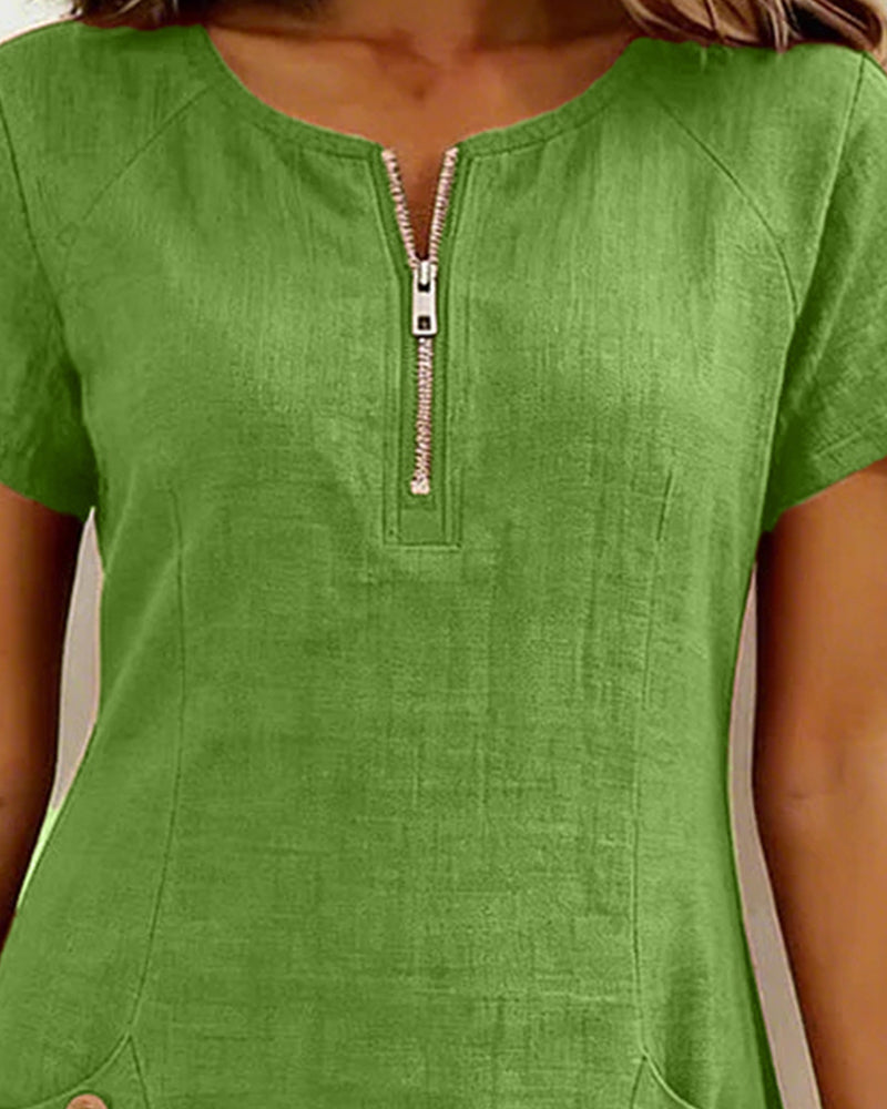 Renira | Women's straight dress with zipper and pockets