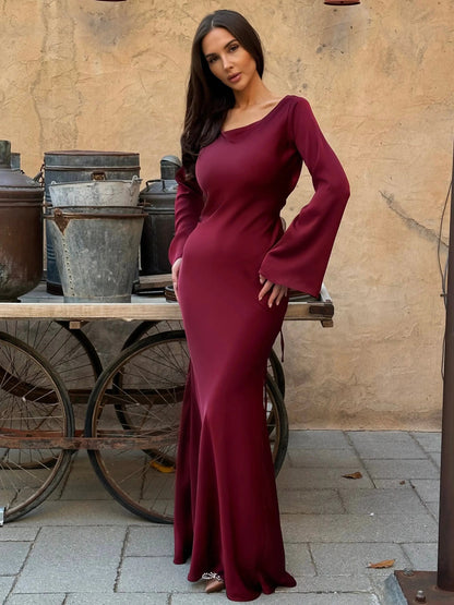 Aitana | Flowing maxi dress for women with long sleeves