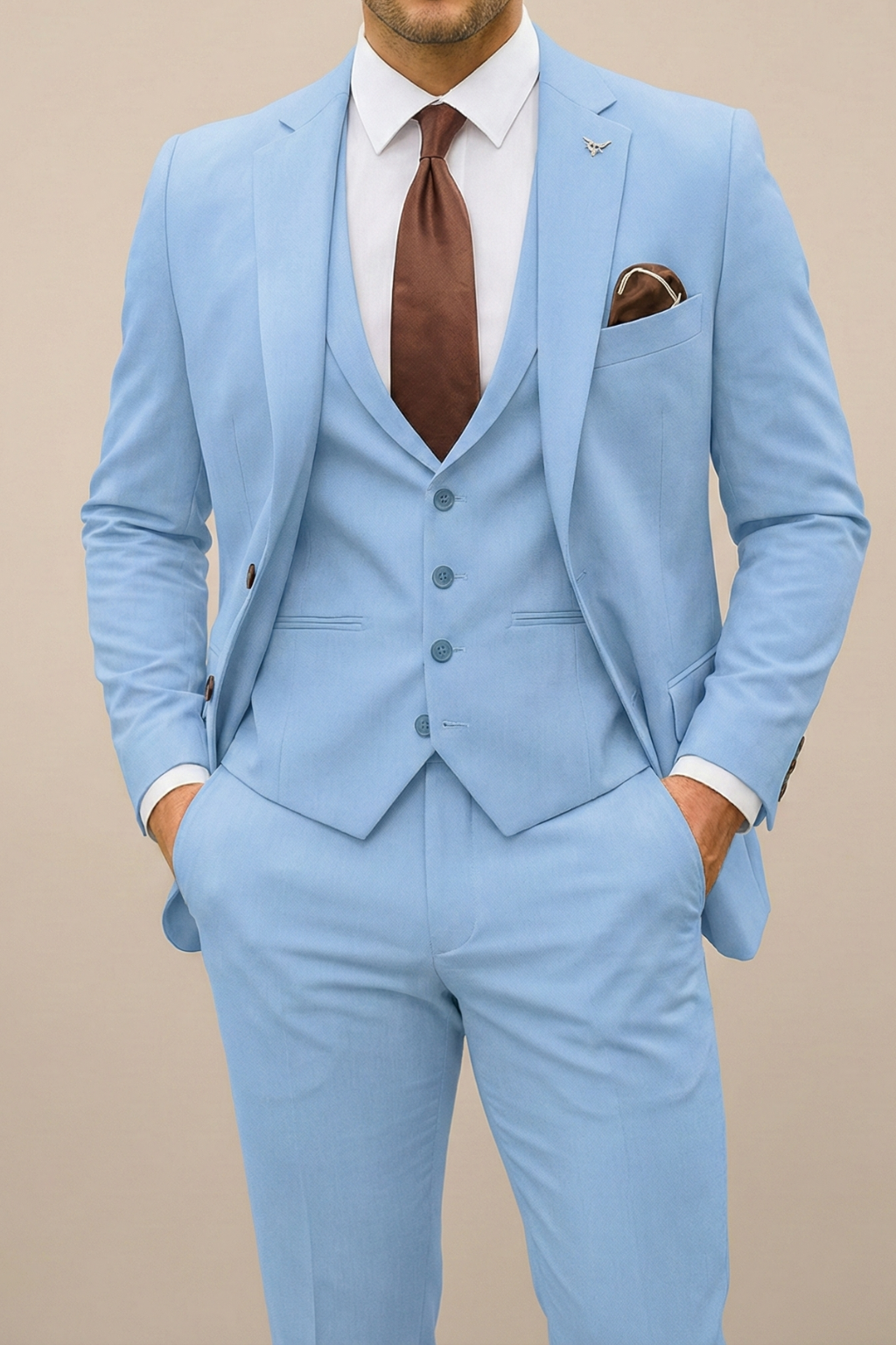 Sebastian| Costume élégant slim fit trois pièces pour homme
