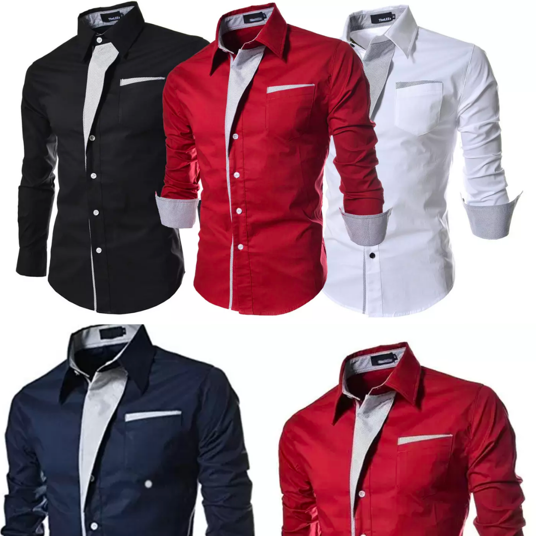 Andrés | Long-sleeved shirt with button closure and classic collar