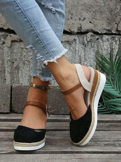 Gracia | Women's platform espadrilles with metallic detail