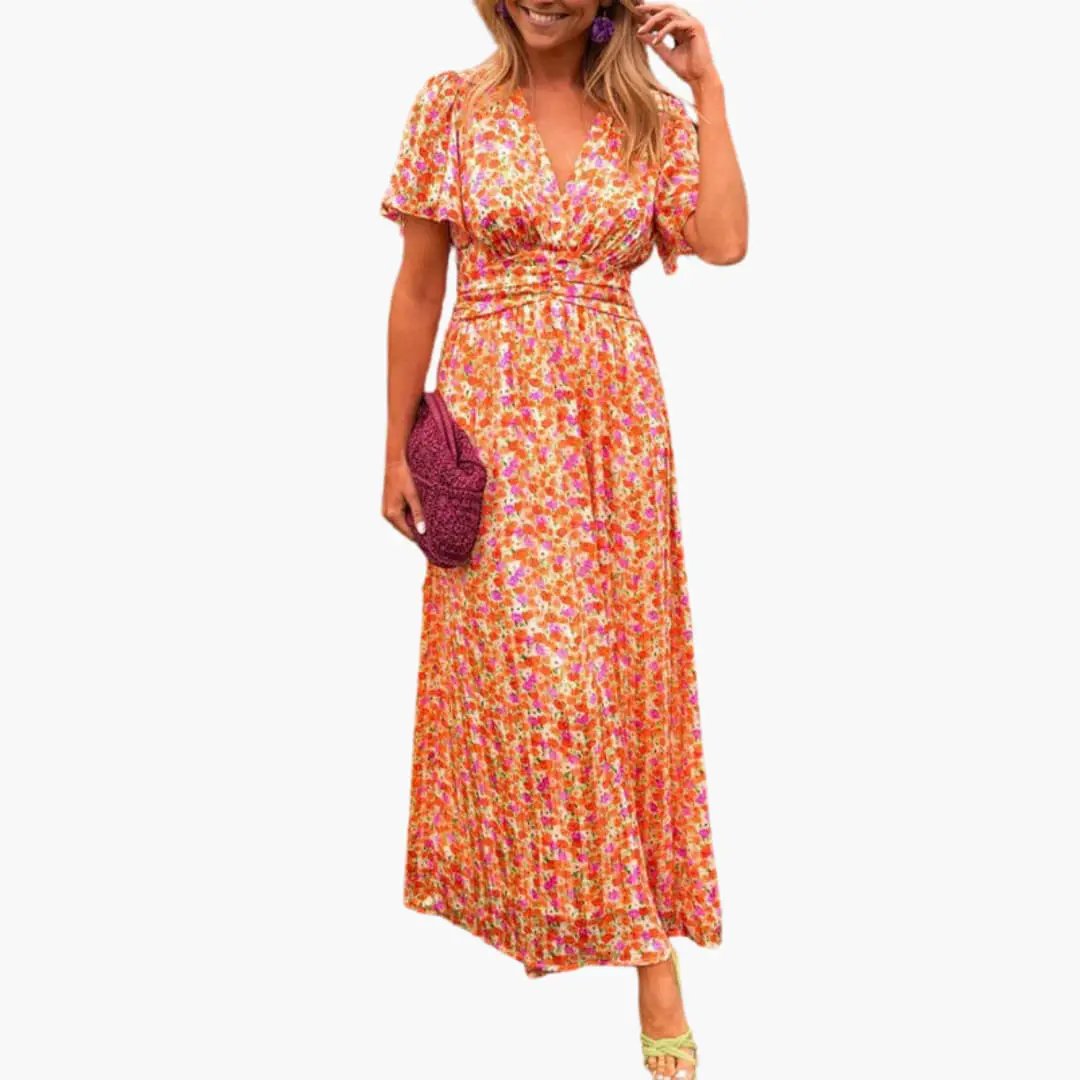 Antonia | Vestido maxi para mujer cruzado con cuello en V