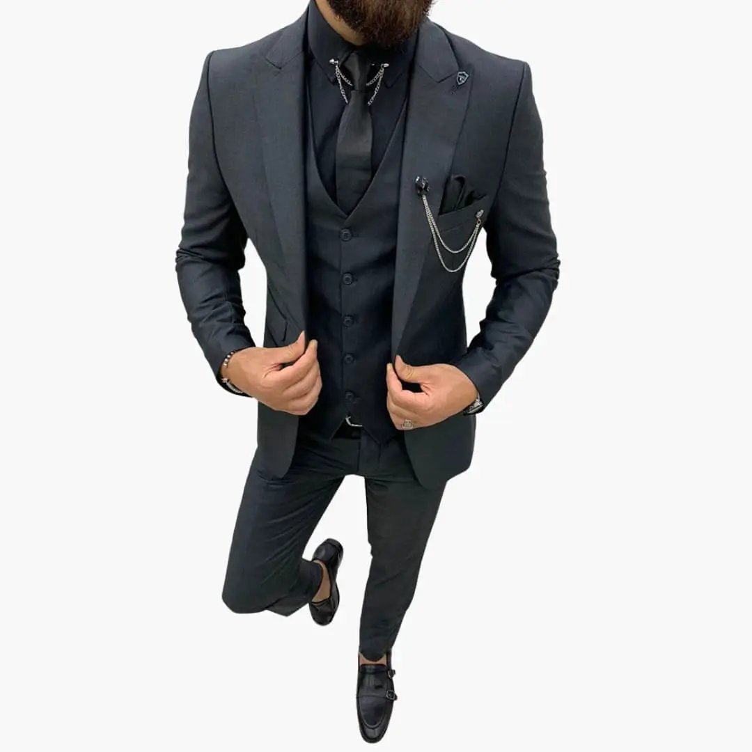 Salvador | Costume de mariage pour homme avec gilet et revers cranté