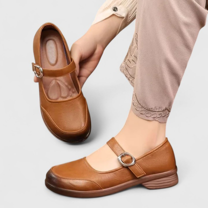 Raisa | Zapatos clásicos de primavera con hebilla y tacón bajo para mujer