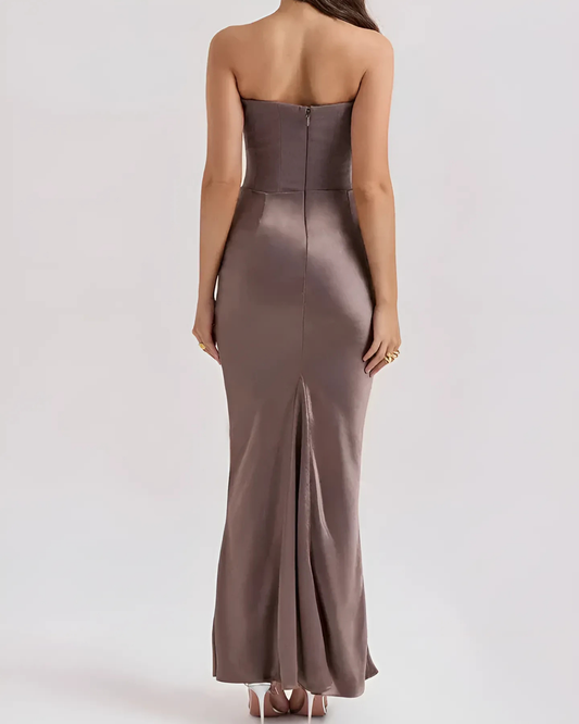 Lorena | Women's maxi wedding dress with elegant draped design
