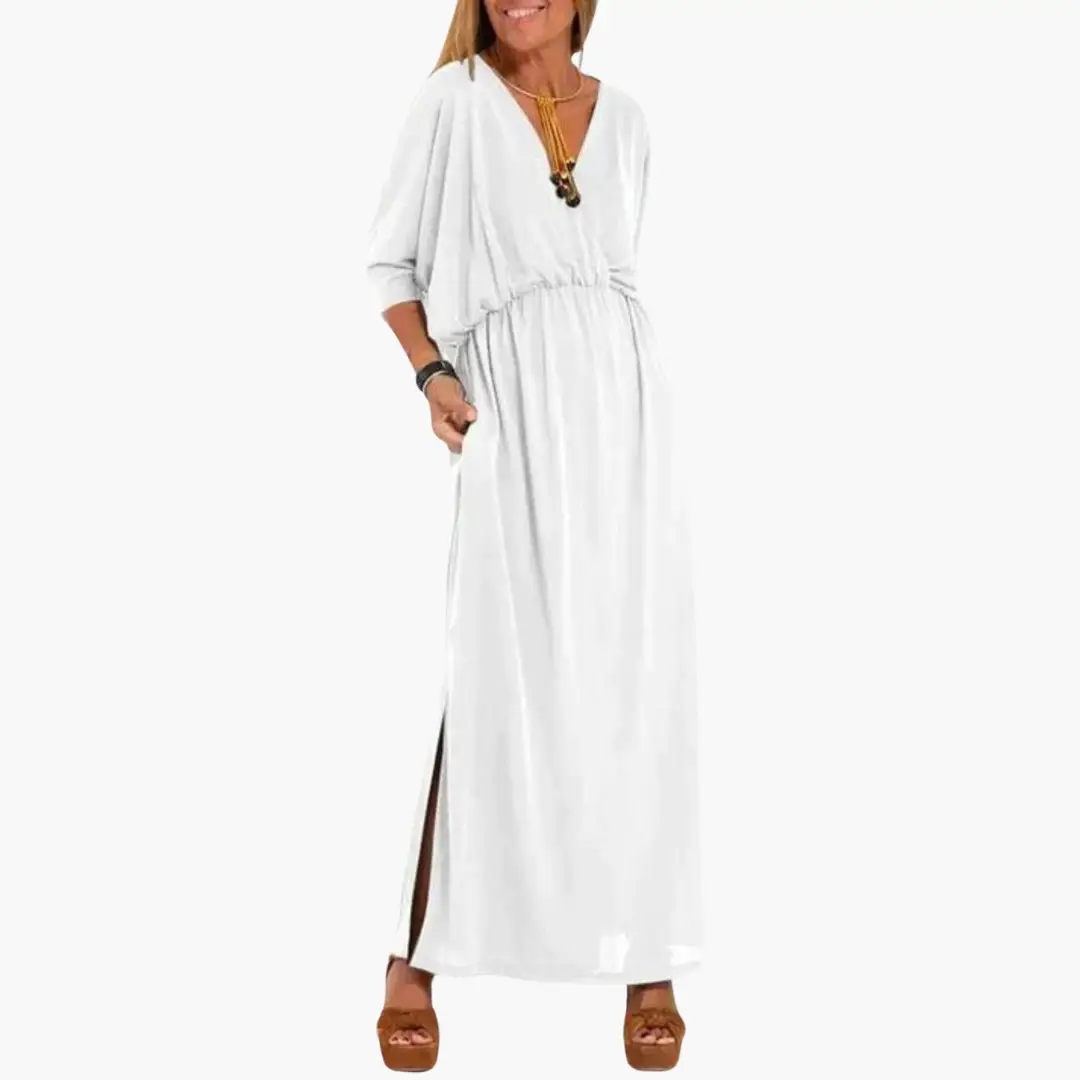 Pilar | Women's dress with V-neck and long design