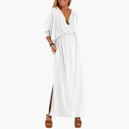 Pilar | Women's dress with V-neck and long design