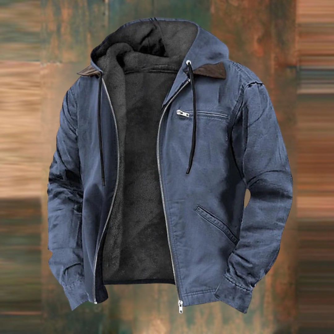 Tirso | Chaqueta de invierno cálida para hombre con capucha y cremallera