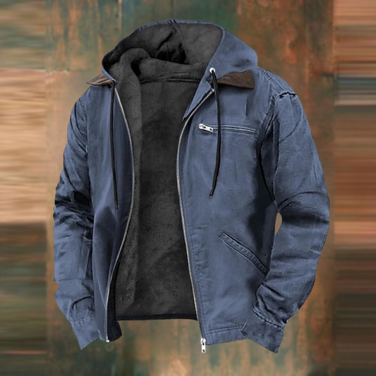 Tirso | Chaqueta de invierno cálida para hombre con capucha y cremallera