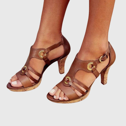 Eloísa | Tacones ortopédicos con tiras y tacón medio