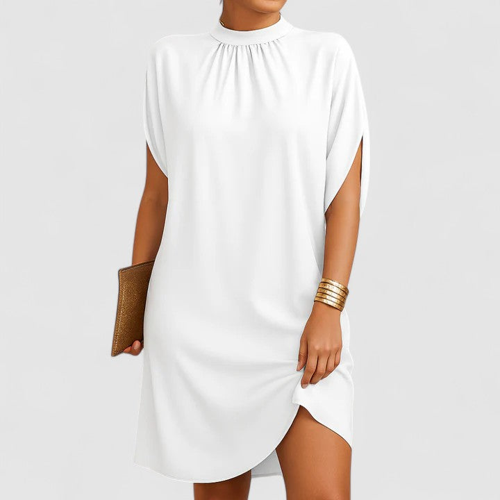 Trinidad | Vestido elegante con cuello redondo y corte recto