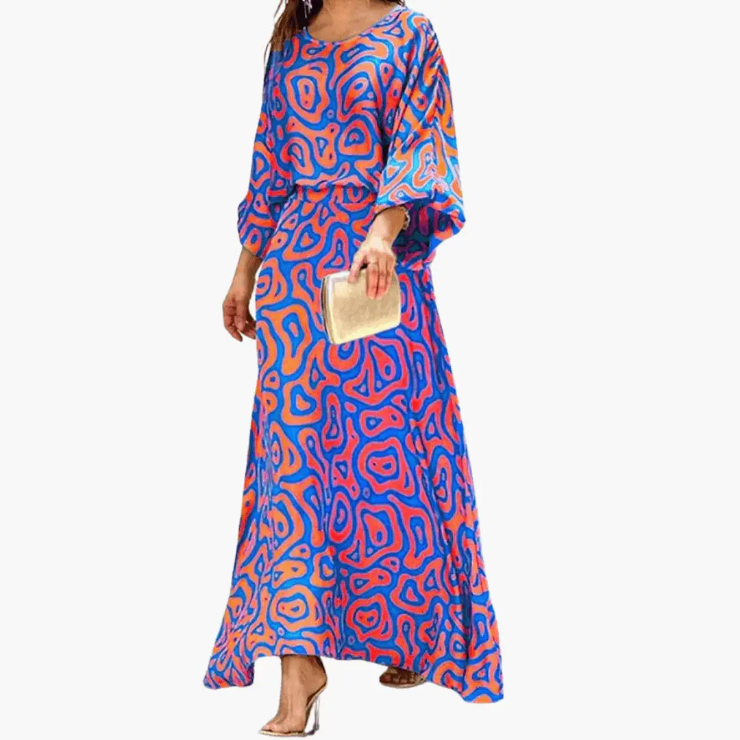 Gabriela | Vestido maxi para mujer con estampado estilo boho