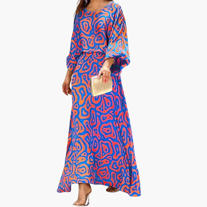 Gabriela | Vestido maxi para mujer con estampado estilo boho