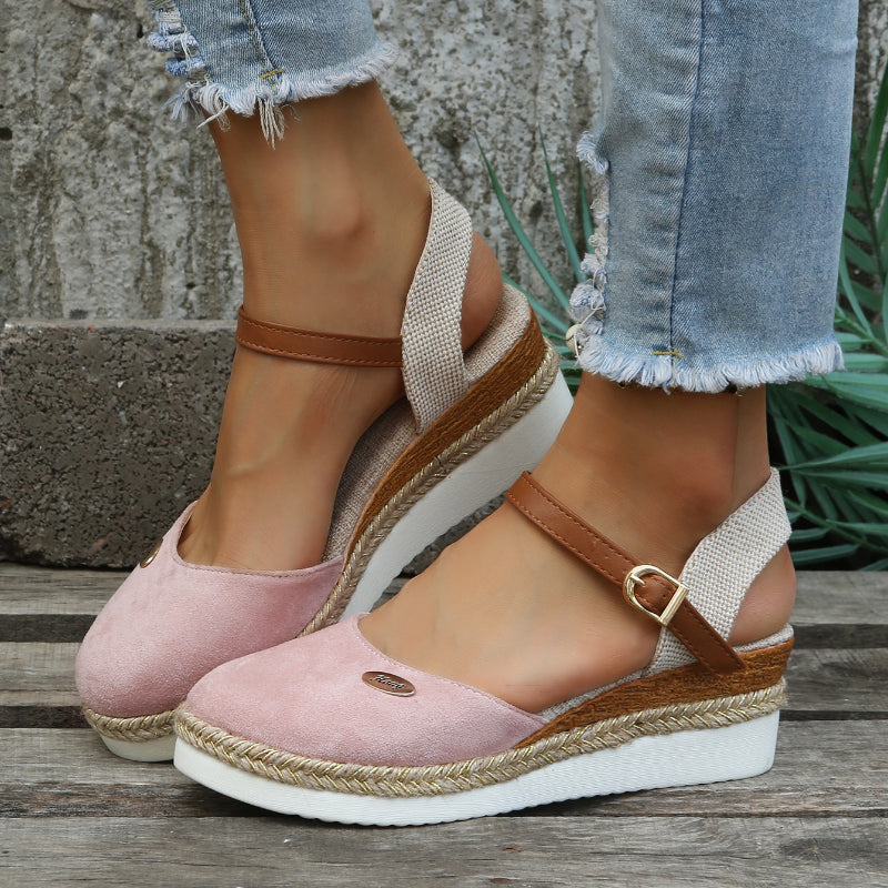 Gracia | Women's platform espadrilles with metallic detail