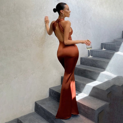 Marina | Women's mermaid-cut dress with open back