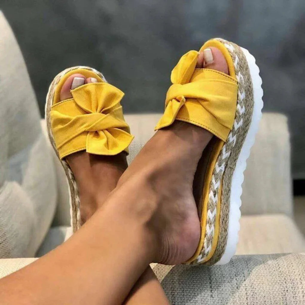 Marina | Sandalias de plataforma con lazo de primavera para mujer