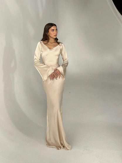 Aitana | Flowing maxi dress for women with long sleeves